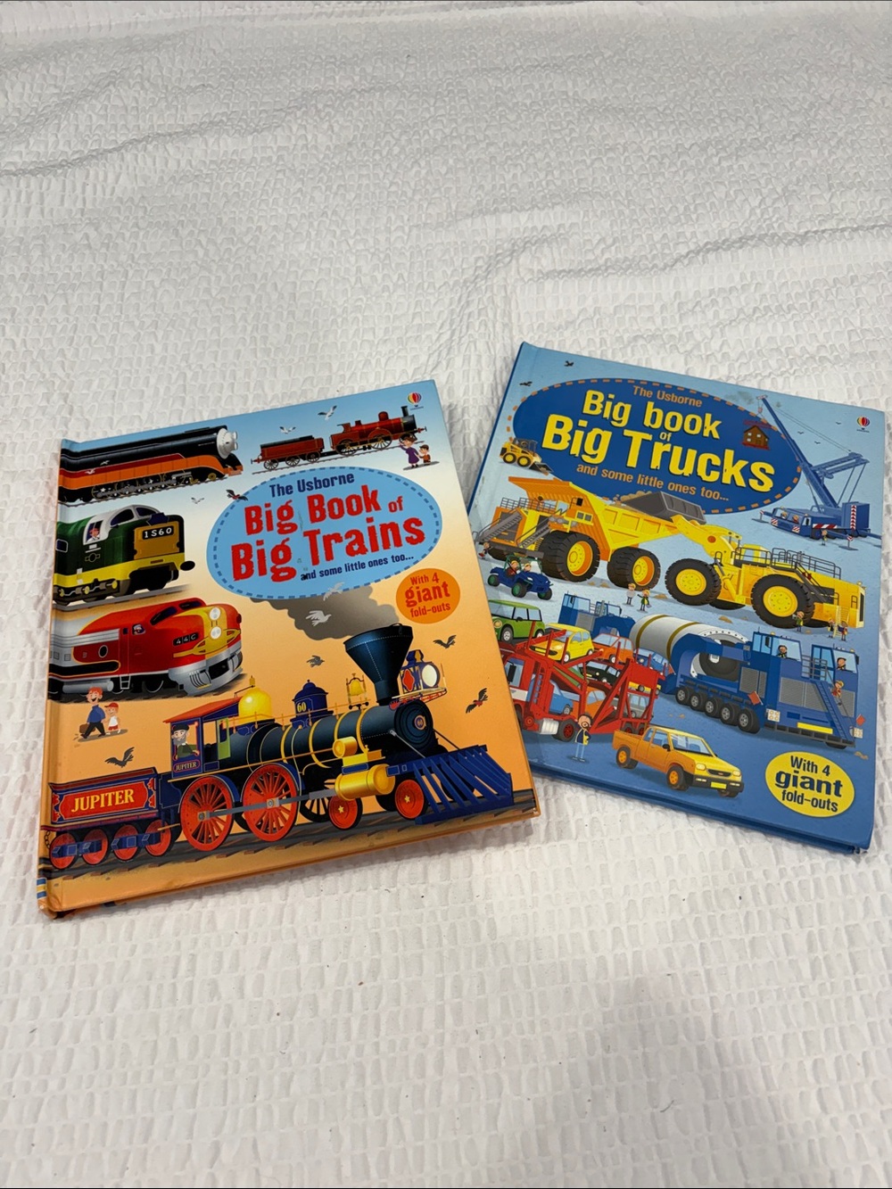 Usborne Fold out Book Set-Big Trucks & Big Trains